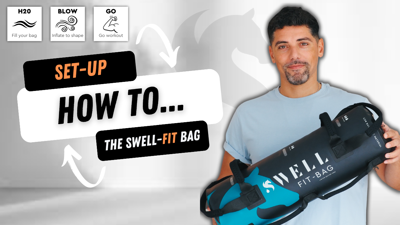 Load video: The inventor of the Swell Fit Bag Martin Colegate shares how to set up your Swell Fit Bag for your first workout.