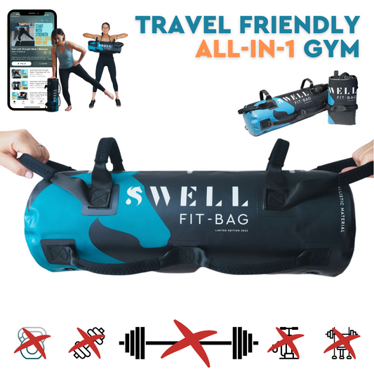 Swell Fit Bag – Water-Filled Training Bag for Strength & Mobility, no other equipment needed and includes loads of workouts you can follow online